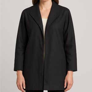 Vintage‎ Da-Rue of California Black Open Front Blazer